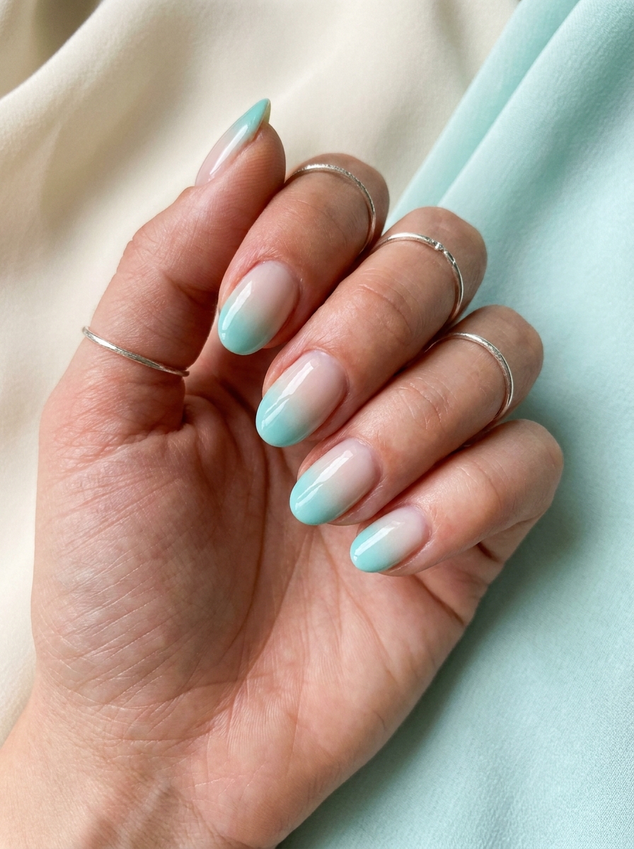 Turquoise French Ombre Nails als Turquoise French Nails Inspiration 2026